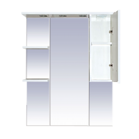 Орхидея - 75 Зеркало - шкаф прав. (свет) белая эмаль