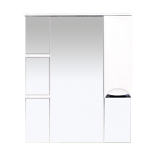 Орхидея - 85 Зеркало - шкаф лев. (свет) белая эмаль