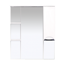 Орхидея - 85 Зеркало - шкаф лев. (свет) белая эмаль