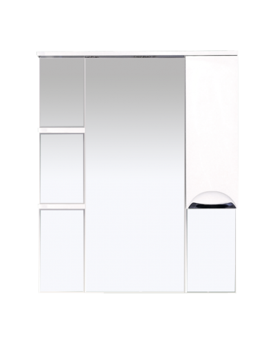 Орхидея - 85 Зеркало - шкаф лев. (свет) белая эмаль