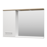 Респект -120 Зеркало левое (белая ПВХ/Дуб Тиссано)