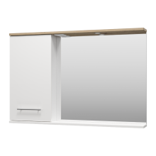 Респект -120 Зеркало левое (белая ПВХ/Дуб Тиссано)