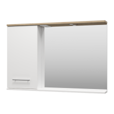 Респект -120 Зеркало левое (белая ПВХ/Дуб Тиссано)