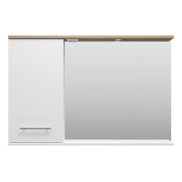 Респект -120 Зеркало левое (белая ПВХ/Дуб Тиссано)