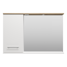 Респект -120 Зеркало левое (белая ПВХ/Дуб Тиссано)