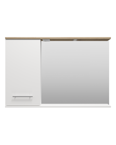 Респект -120 Зеркало левое (белая ПВХ/Дуб Тиссано)