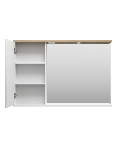 Респект -120 Зеркало левое (белая ПВХ/Дуб Тиссано)