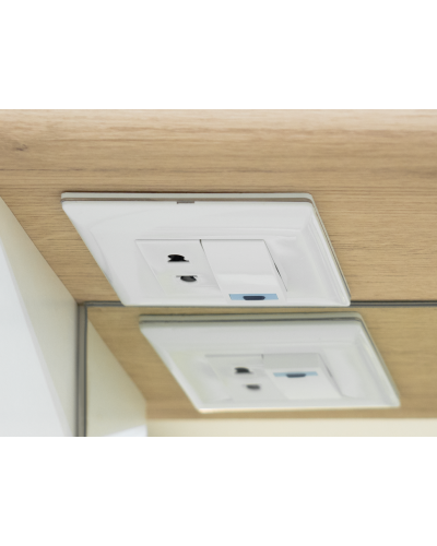 Респект -120 Зеркало левое (белая ПВХ/Дуб Тиссано)