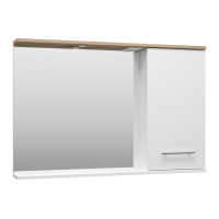 Респект -120 Зеркало правое (белая ПВХ/Дуб Тиссано)