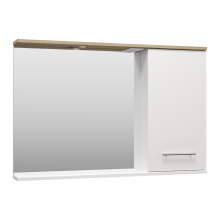 Респект -120 Зеркало правое (белая ПВХ/Дуб Тиссано)