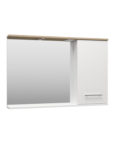 Респект -120 Зеркало правое (белая ПВХ/Дуб Тиссано)