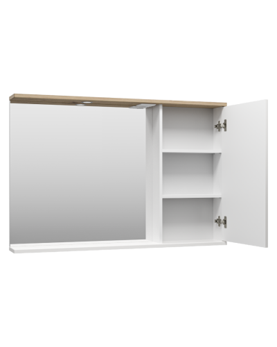 Респект -120 Зеркало правое (белая ПВХ/Дуб Тиссано)