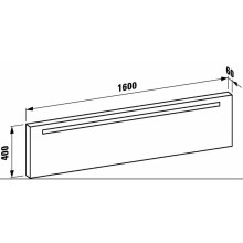 Зеркало 160 см с подсветкой Laufen Alessi One 4.4844.1.097.200.1