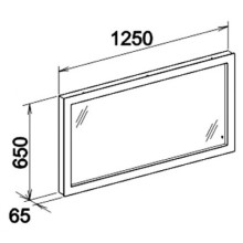 Зеркало с люминесцентной подсветкой 125х65 см KEUCO Edition 300 30096012500
