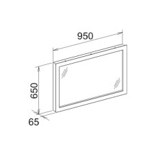 Зеркало с люминесцентной подсветкой 95х65 см KEUCO Edition 300 30096013000