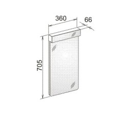 Зеркало с люминесцентной подсветкой 36х70,5 см KEUCO Elegance 11697011500