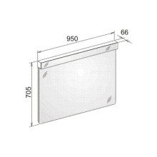 Зеркало с люминесцентной подсветкой 95х70,5 см KEUCO Elegance 11696012500