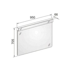 Зеркало с люминесцентной подсветкой 95х70,5 см KEUCO Elegance 11696012500