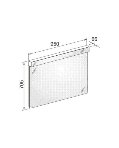 Зеркало с люминесцентной подсветкой 95х70,5 см KEUCO Elegance 11696012500