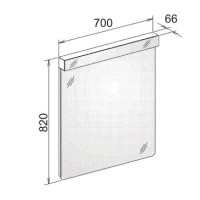 Зеркало с люминесцентной подсветкой 70х82 см KEUCO Elegance 11696012000