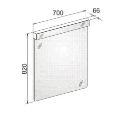Зеркало с люминесцентной подсветкой 70х82 см KEUCO Elegance 11696012000