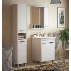 Зеркало со шкафом Corozo Лорена 75 SD-00000297 с подсветкой Лайн Белое