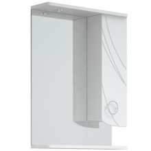 Зеркало со шкафом Corozo Ультра Флора 55 SD-00000301 с подсветкой Белое