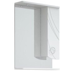 Зеркало со шкафом Corozo Ультра Флора 55 SD-00000301 с подсветкой Белое