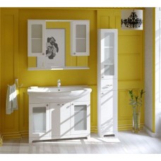 Зеркало со шкафом Corozo Прованс 105 SD-00000469 с подсветкой Белое