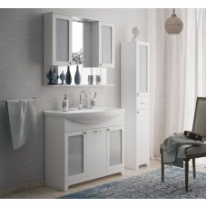 Зеркало со шкафом Corozo Прованс 105 SD-00000469 с подсветкой Белое