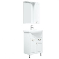 Зеркало со шкафом Corozo Элегия ретро 60 SD-00000006 с подсветкой Белое