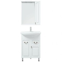 Зеркало со шкафом Corozo Элегия ретро 60 SD-00000006 с подсветкой Белое