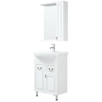 Зеркало со шкафом Corozo Элегия ретро 60 SD-00000006 с подсветкой Белое