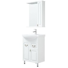 Зеркало со шкафом Corozo Элегия ретро 60 SD-00000006 с подсветкой Белое