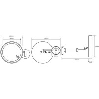 Косметическое зеркало Bemeta Cosmetic mirrors 112101142 с подсветкой с увеличением Хром