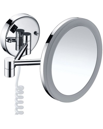 Косметическое зеркало WasserKRAFT K-1004 с подсветкой с увеличением Хром