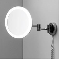 Косметическое зеркало WasserKRAFT K-1004 с подсветкой с увеличением Хром