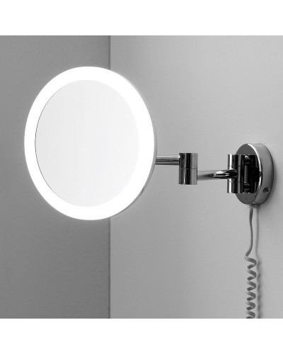 Косметическое зеркало WasserKRAFT K-1004 с подсветкой с увеличением Хром