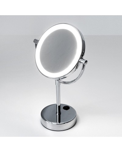 Косметическое зеркало WasserKRAFT K-1005 с подсветкой с увеличением Хром