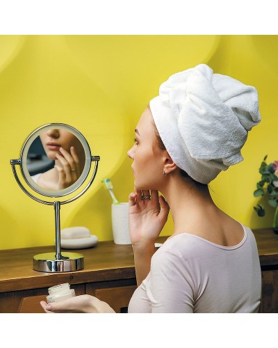 Косметическое зеркало WasserKRAFT K-1005 с подсветкой с увеличением Хром