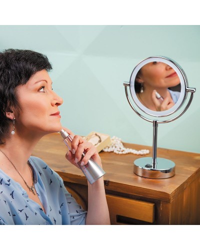 Косметическое зеркало WasserKRAFT K-1005 с подсветкой с увеличением Хром