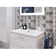 Зеркало Cersanit Led 060 Design Pro 80 KN-LU-LED060x80-p-Os с подсветкой с диммером, часами и подогревом