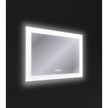 Зеркало Cersanit Led 060 Design Pro 80 KN-LU-LED060x80-p-Os с подсветкой с диммером, часами и подогревом