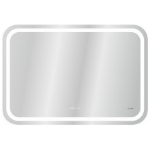 Зеркало Cersanit Led 050 Design Pro 80 KN-LU-LED050x80-p-Os с подсветкой с часами и подогревом