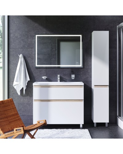 Зеркало AM.PM Gem 100 M91AMOX1001WG с подсветкой с механическим выключателем