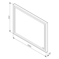 Зеркало AM.PM Gem 100 M91AMOX1001WG с подсветкой с механическим выключателем