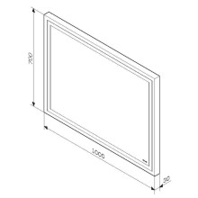 Зеркало AM.PM Gem 100 M91AMOX1001WG с подсветкой с механическим выключателем
