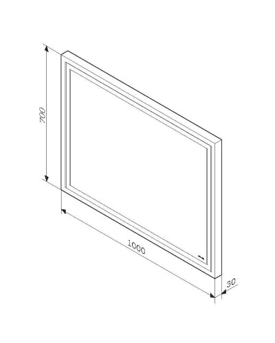 Зеркало AM.PM Gem 100 M91AMOX1001WG с подсветкой с механическим выключателем