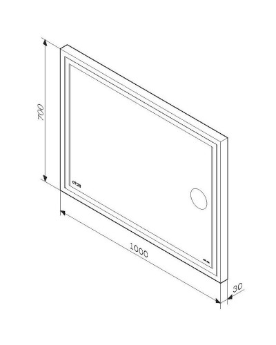 Зеркало AM.PM Gem 100 M91AMOX1003WG с подсветкой с механическим выключателем