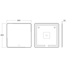 Зеркало Owl 1975 Otalia 80 OWLM200600 с подсветкой с сенсорным выключателем